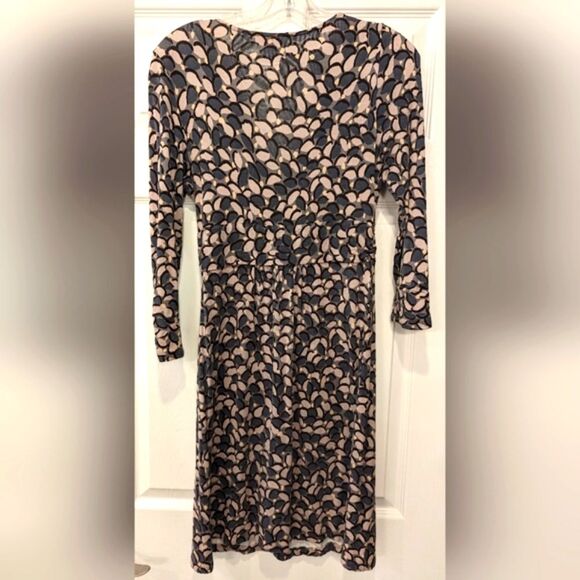 Boden Jersey Twist knot gray long sleeve midi stretch Dress Womens size 10R - Picture 2 of 8